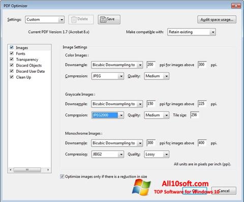 Zrzut ekranu Adobe Acrobat Pro DC na Windows 10