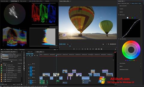Zrzut ekranu Adobe Premiere Pro CC na Windows 10