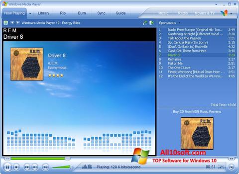 Zrzut ekranu Media Player na Windows 10