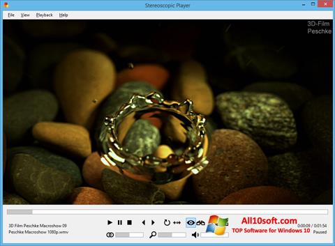 Zrzut ekranu Stereoscopic Player na Windows 10