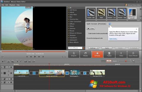 Zrzut ekranu Movavi Video Editor na Windows 10