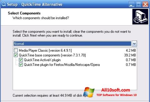 Zrzut ekranu QuickTime Alternative na Windows 10