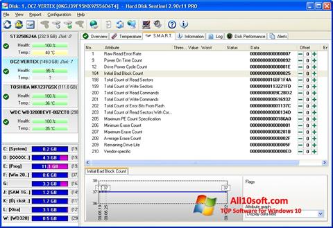 Zrzut ekranu Hard Disk Sentinel na Windows 10