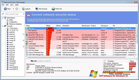 Zrzut ekranu Security Task Manager na Windows 10