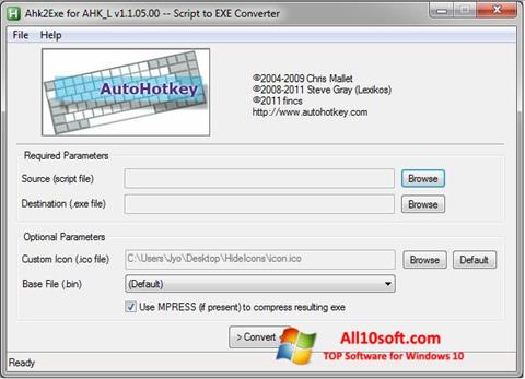 Zrzut ekranu AutoHotkey na Windows 10