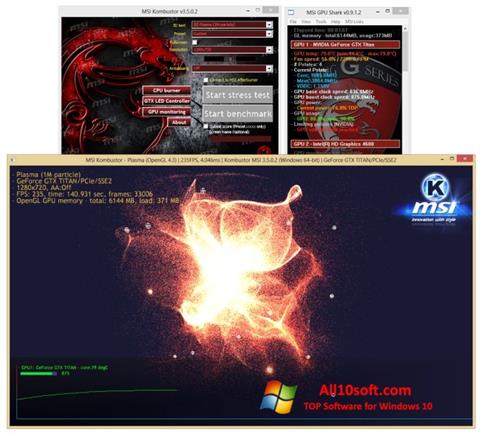 Zrzut ekranu MSI Kombustor na Windows 10