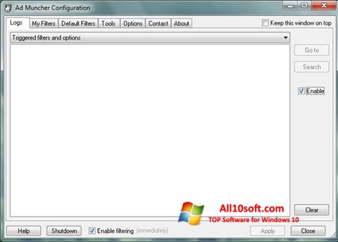 Zrzut ekranu Ad Muncher na Windows 10