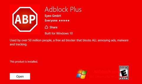 Zrzut ekranu Adblock Plus na Windows 10