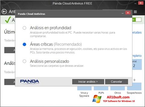 Zrzut ekranu Panda Cloud na Windows 10