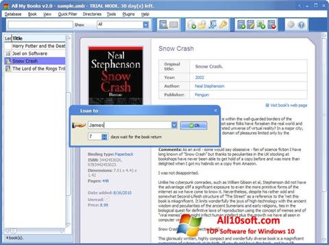 Zrzut ekranu All My Books na Windows 10
