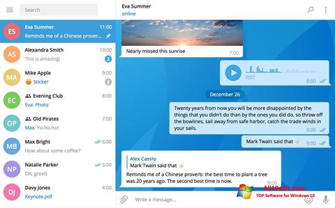 Zrzut ekranu Telegram Desktop na Windows 10