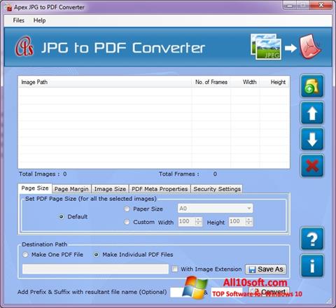 Zrzut ekranu JPG to PDF Converter na Windows 10