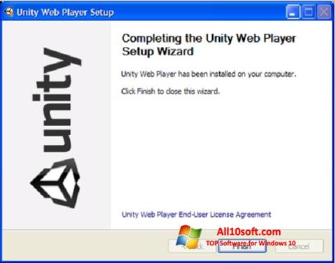 Zrzut ekranu Unity Web Player na Windows 10
