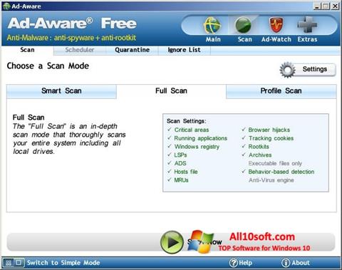 Zrzut ekranu Ad-Aware Free na Windows 10