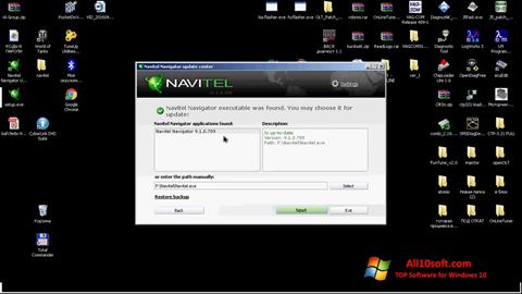 Zrzut ekranu Navitel Navigator Update Center na Windows 10