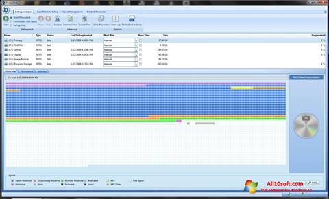 Zrzut ekranu PerfectDisk na Windows 10