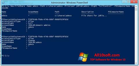 Zrzut ekranu Windows PowerShell na Windows 10